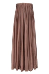 Rick Owens Floor-length Silk Dress With Elasticized Bodice In Pink
