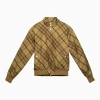 BURBERRY BURBERRY CEDAR YELLOW CHECK PATTERN JACKET IN COTTON