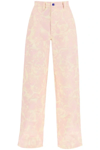 BURBERRY BURBERRY "ROSE PRINT CANVAS WORKWEAR PANTS"