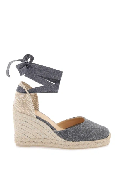 Castaã±er Castañer Woman Espadrilles Midnight Blue Size 7.5 Textile Fibers In Grey