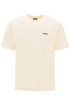 Jacquemus Le T-shirt Gros Grain Beige T-shirt With Logo Patch On The Front In Cotton Man In Neutral