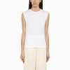 LOULOU STUDIO LOULOU STUDIO WHITE COTTON CREWNECK TANK TOP