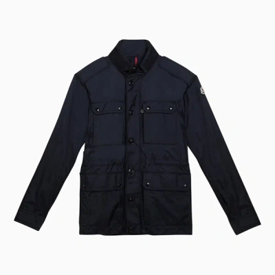 Moncler Lez Nylon Rainwear Jacket In Blue