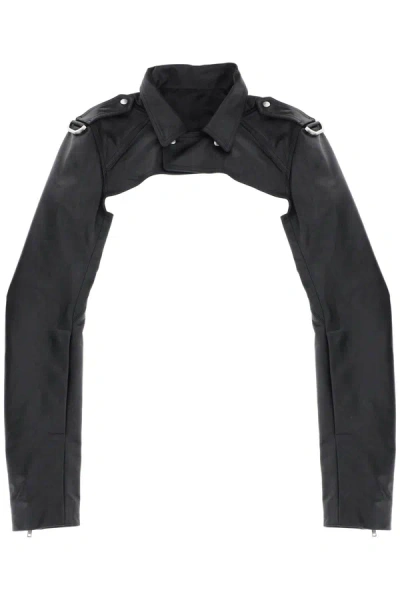 Rick Owens Biker-style Bolero Jacket In Black