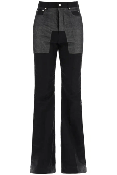 Rick Owens Lido Bolan Bootcut Trousers In Black