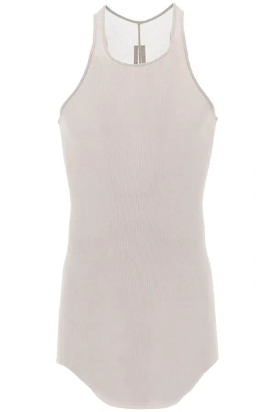 Rick Owens Off-white Ribbed Tank Top In Neutro