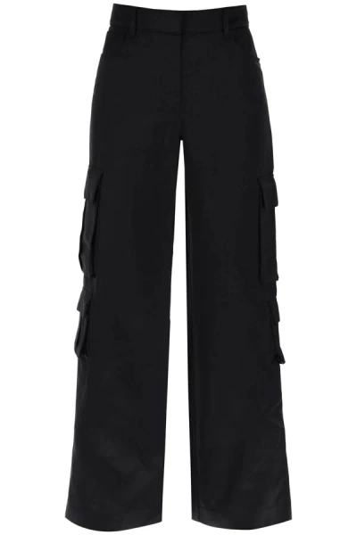 SELF-PORTRAIT SELF PORTRAIT SATIN CARGO PANTS FOR MEN