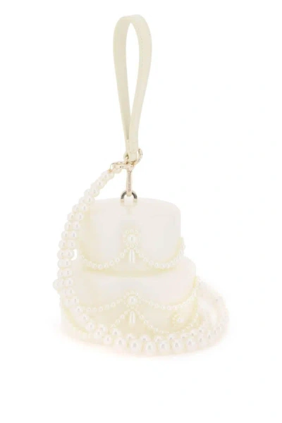 Simone Rocha Pearl-embellished Cake Mini Bag In White