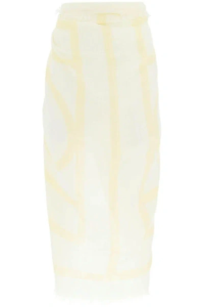 Totême Monogram Beach Sarong In Cream