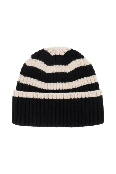 Totême Stripe Detailed Knitted Beanie In Multicolor