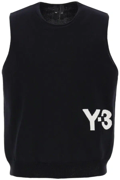 Y-3 X Adidas Logo-intarsia Waistcoat In Black