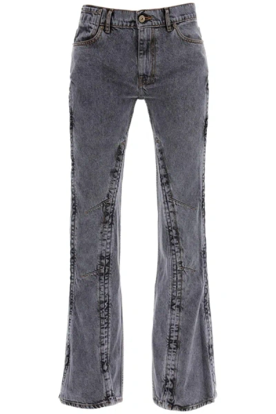 Y/PROJECT Y PROJECT HOOK AND EYE FLARED JEANS