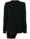 JIL SANDER ASYMMETRIC KNITTED JUMPER,JSPL754010WLY1000812253486