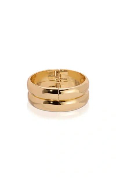 Ettika Simple Stackable Bangle Bracelet Set In Gold