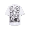 Alexander Mcqueen Blake Illustration Print Cotton Camp Shirt