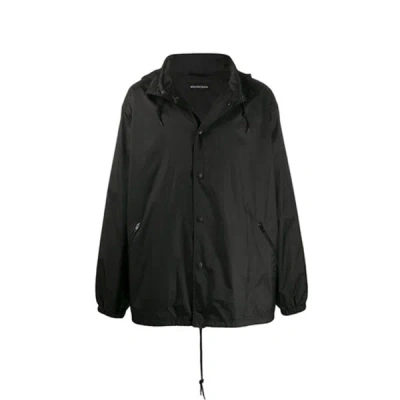 Balenciaga Oversized Windbreaker Jacket In Black