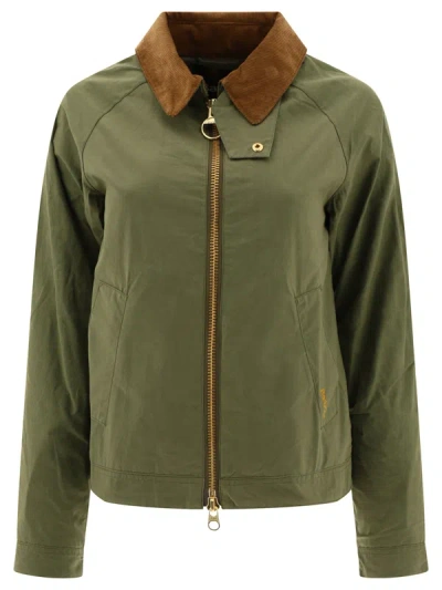 Barbour Campbell Showerproof Jacket In Military Green