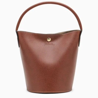 Longchamp Cuir De Russie Bucket Bag In Brown
