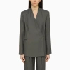 LOULOU STUDIO LOULOU STUDIO SANDYATO SINGLE BREASTED GREY VISCOSE BLAZER