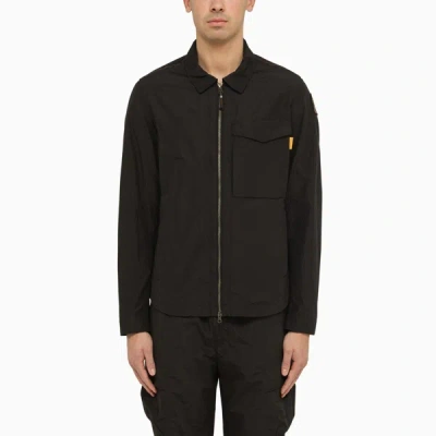 PARAJUMPERS PARAJUMPERS BLACK NYLON AND COTTON RAYNER JACKET