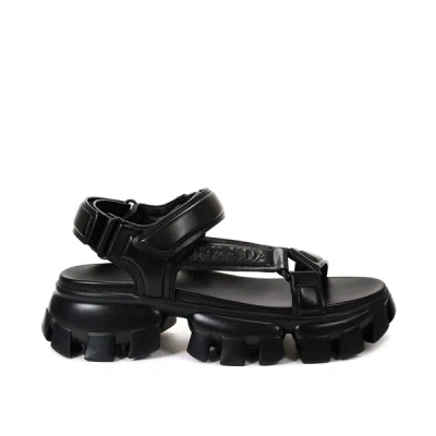 PRADA PRADA P ED LOGO SANDALS