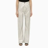 ROTATE BIRGER CHRISTENSEN ROTATE BIRGER CHRISTENSEN SILVER PANTS IN ORGANIC DENIM