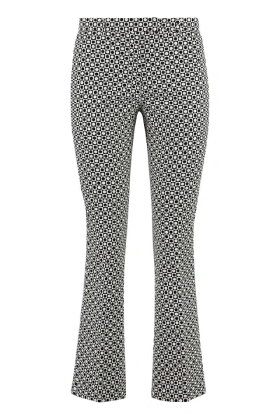 S Max Mara Belford Jacquard Cotton-blend Pants In Ecru