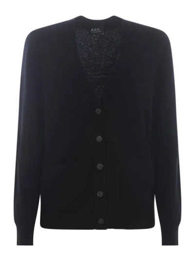 Apc A.p.c. Cardigan  "louisa" In Black