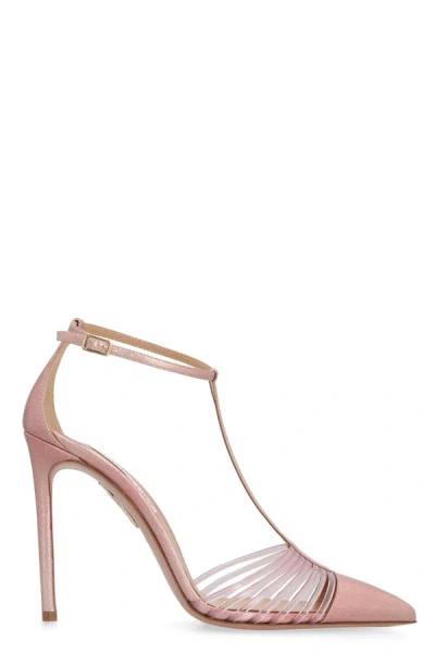 Aquazzura Décolleté Leather Pumps In Pink