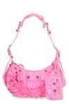 Balenciaga Women Fluo Pink Fabric Le Cagole Xs Shoulder Bag In Fuchsia