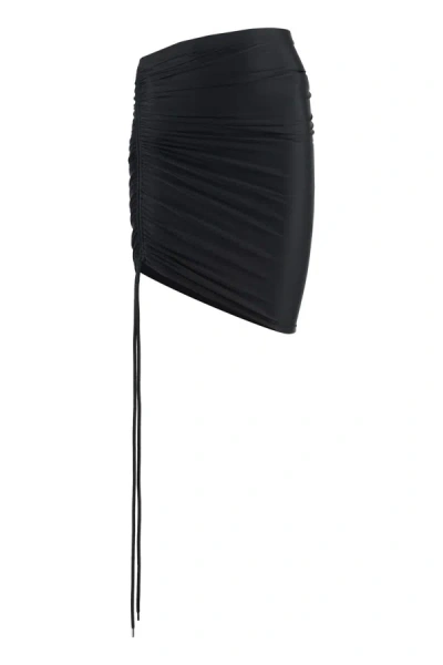 Balenciaga Stretch Fabric Skirt In Black