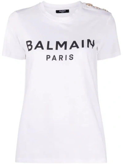 Balmain T-shirts And Polos In White