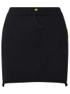 Barrow Drawstring-fastening Cotton Miniskirt In Black