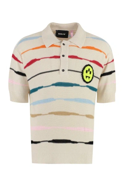 Barrow Logo-embroidered Polo Shirt In Beige