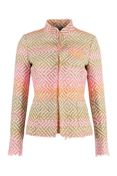 Bazar Deluxe Cotton Blend Jacket In Multicolor