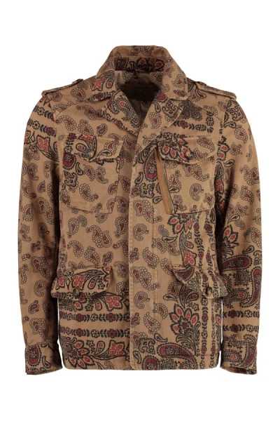 Bazar Deluxe Zippered Cotton Jacket In Brown