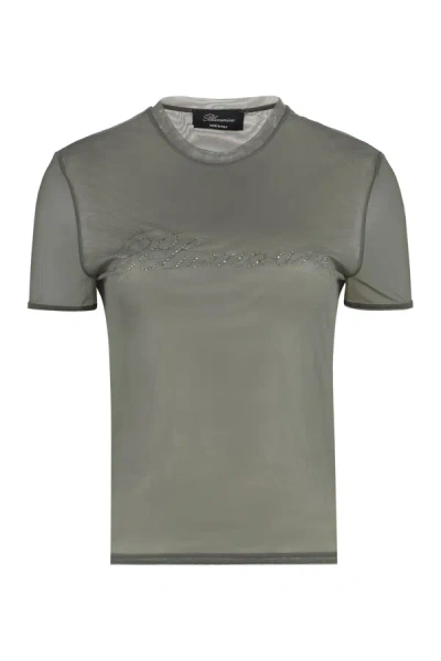 Blumarine T-shirt Mit Logo In Green