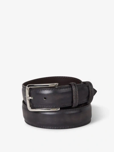 Bontoni Leather Belt In Negre