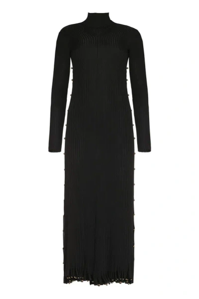 Bottega Veneta Lightweight Pleated Dress In Black