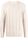 Brunello Cucinelli Ribbed-knit Cashmere Jumper In Brown
