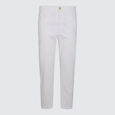 Brunello Cucinelli White Denim Stretch Jeans