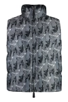 Burberry Parkfield Ekd Vest Monochrome Silver Pattern In Grey