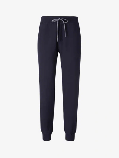 Canali Cotton Joggers In Navy Colour
