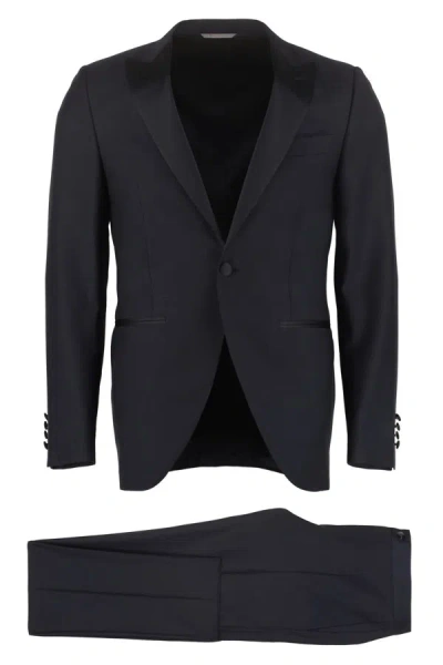 Canali Wool Two-pieces Suit In Blue