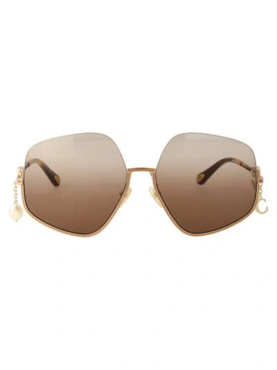 Chloé Ch0068s Sunglasses In Gold