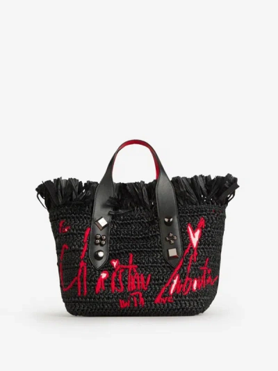 Christian Louboutin Frangibus Small Tote Bag In Black And Red