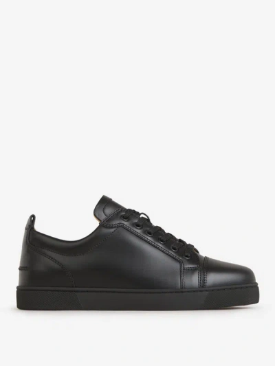 Christian Louboutin Adolon Junior Vegan Leather Low-top Trainers In Black