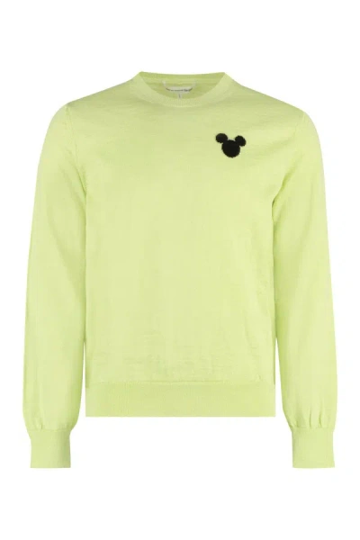 Comme Des Garçons Shirt X Disney - Long Sleeve Crew-neck Sweater In Green