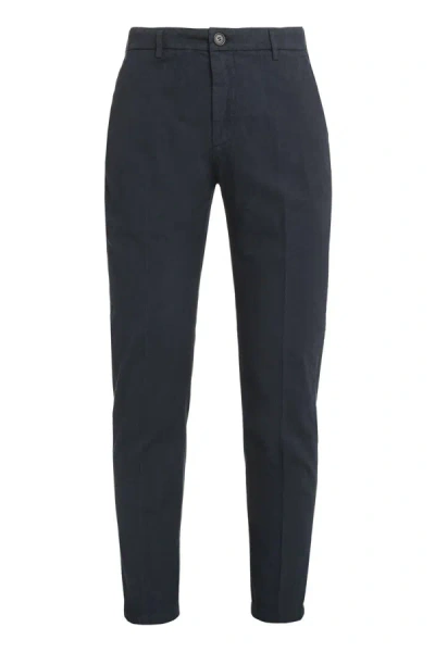 Department 5 Stretch Cotton Chino Trousers In Blue