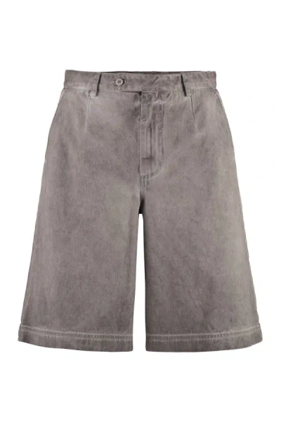 Dolce & Gabbana Cotton Bermuda Shorts In Grey